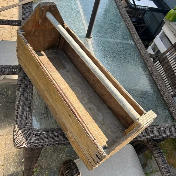 Antique OAK Wood Tool Caddy